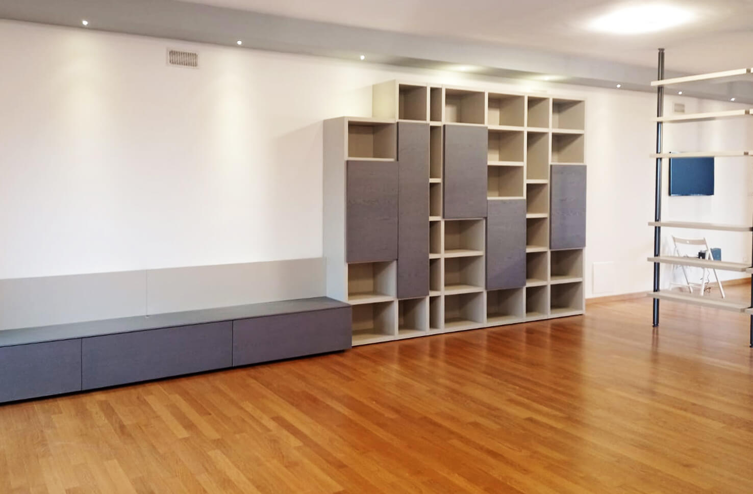 mobili brianza design arredamento soggiorno bianco legno realizzazione progetto